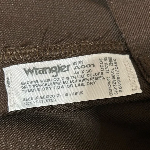 Wrangler Wrancher Dark Brown Boot Jeans 44 x 30 - Picture 6 of 7